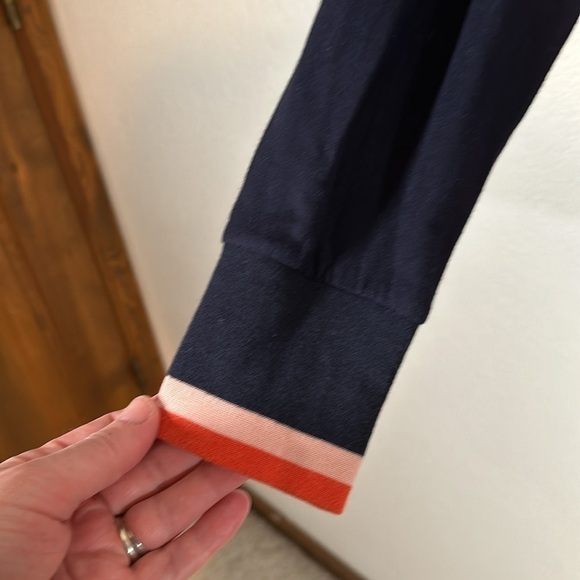 Boden Navy Bubble Sleeve Renee Sweatshirt Size Small - Picture 2 of 8